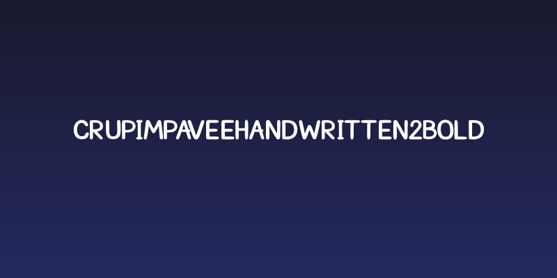 CRUPimpaveeHandWritten2Bold Social Header