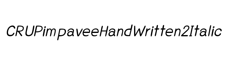 CRUPimpaveeHandWritten2Italic Font