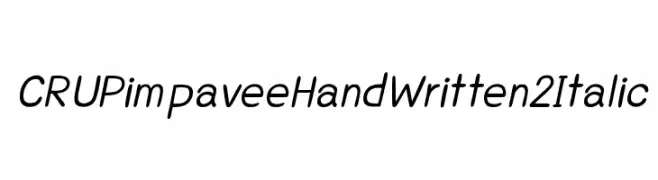 CRUPimpaveeHandWritten2Italic  Fuentes Gratis Descargar