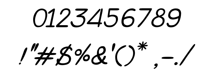 CRUPimpaveeHandWritten2Italic Font OTHER CHARS