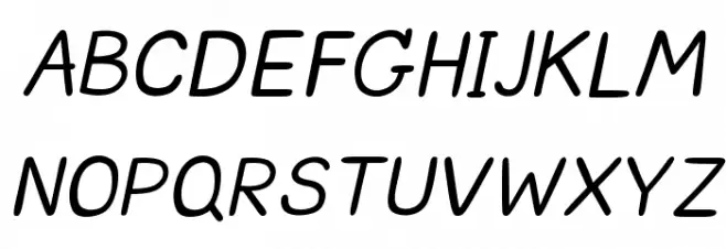 CRUPimpaveeHandWritten2Italic 字体 大写
