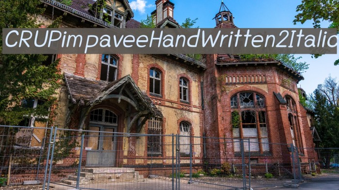 CRUPimpaveeHandWritten2Italic Font examples
