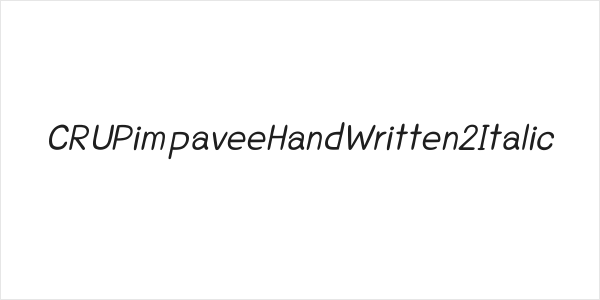 CRUPimpaveeHandWritten2Italic Logo