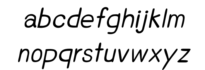CRUPimpaveeHandWritten2Italic Font LOWERCASE