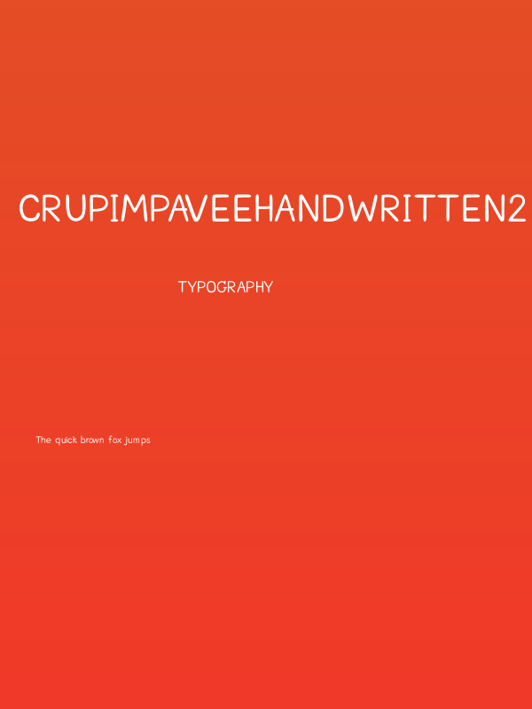 CRUPimpaveeHandWritten2 Poster