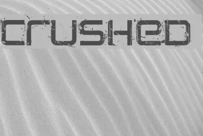 CRUSHED Font examples