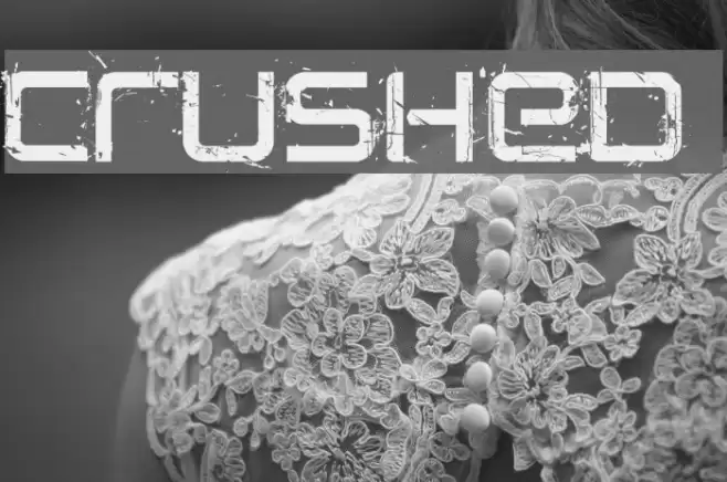 CRUSHED Font examples