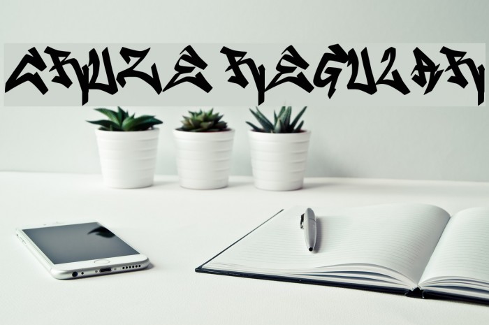 CRUZE2 Regular Schriftart examples