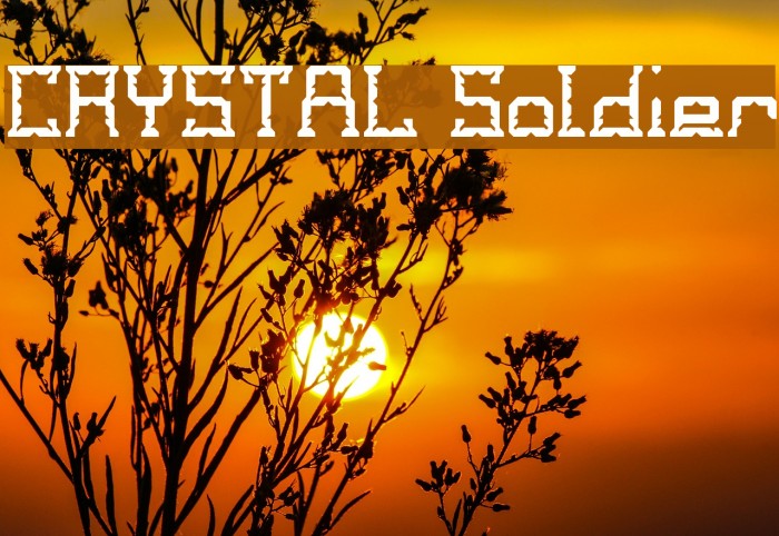 CRYSTAL Soldier Font examples