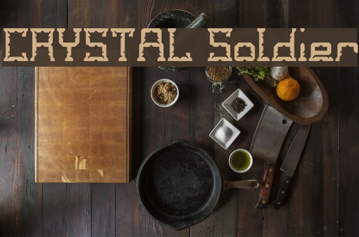 CRYSTAL Soldier Font examples