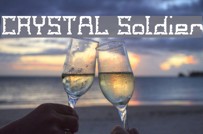 CRYSTAL Soldier Font examples