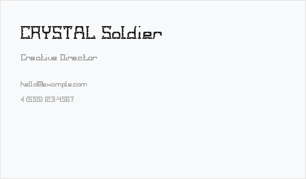CRYSTAL Soldier Business Card