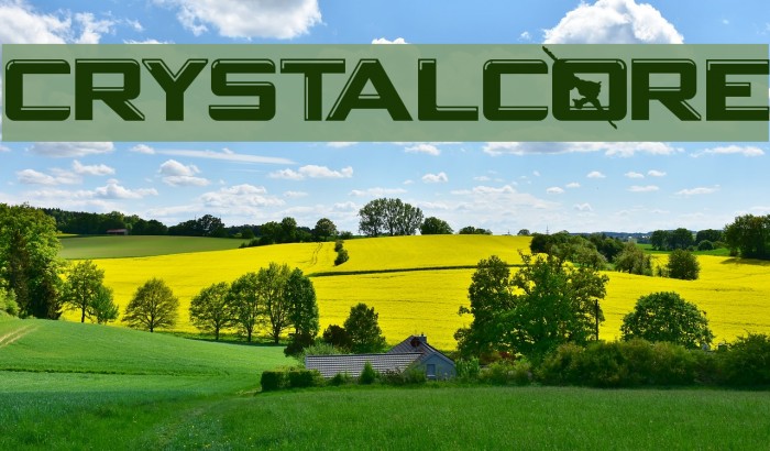 CRYSTALCORE Font examples