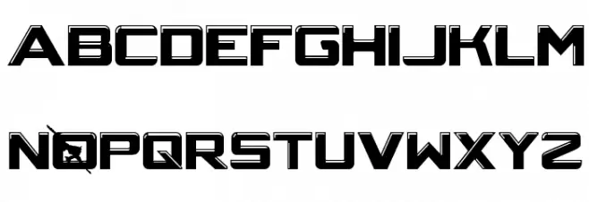 CRYSTALCORE フォント 大文字