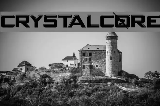 CRYSTALCORE Font examples