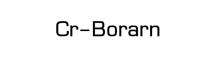 Cr-Borarn Font