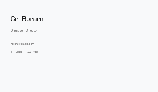 Cr-Borarn Business Card