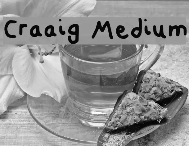 Craaig Medium Font examples