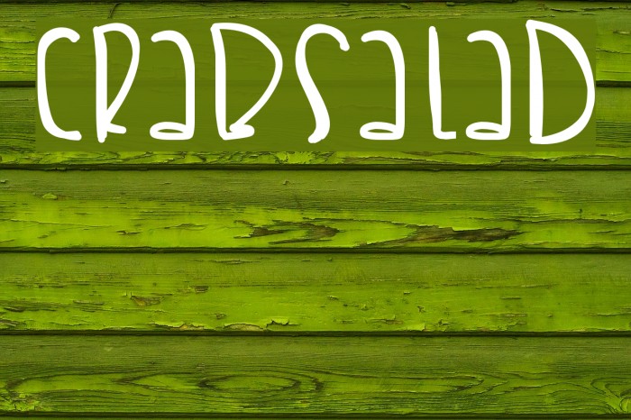 CrabSalad Font examples