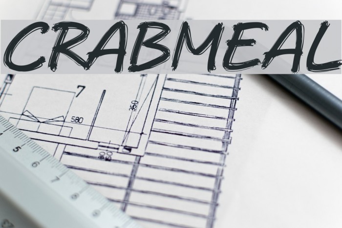 Crabmeal Шрифта examples