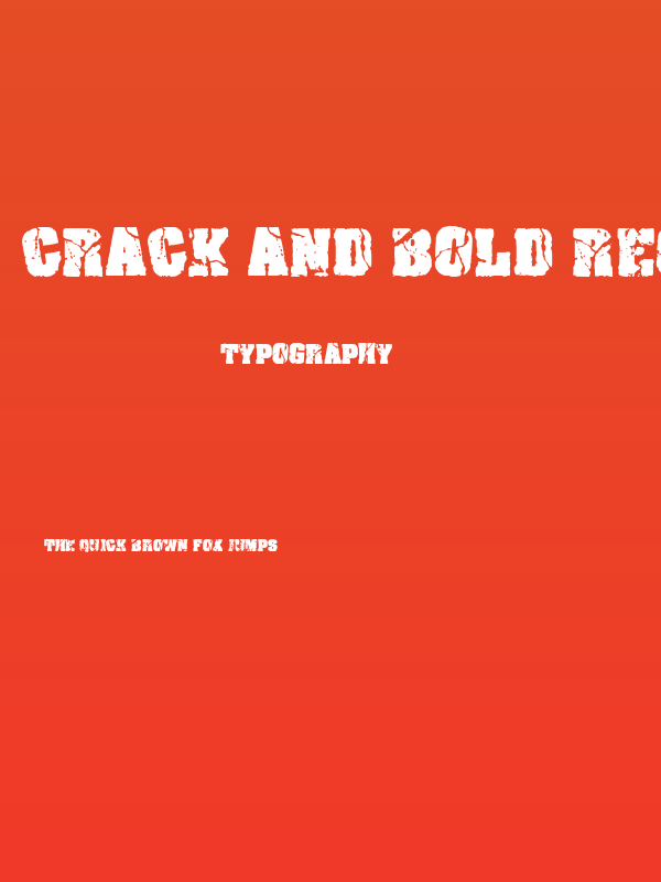 Crack and Bold Regular Poster