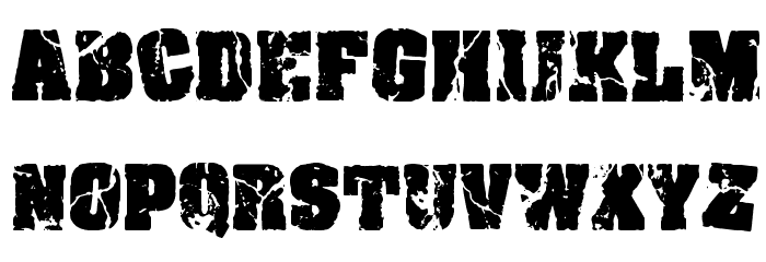 Crack and Bold Regular Font LOWERCASE