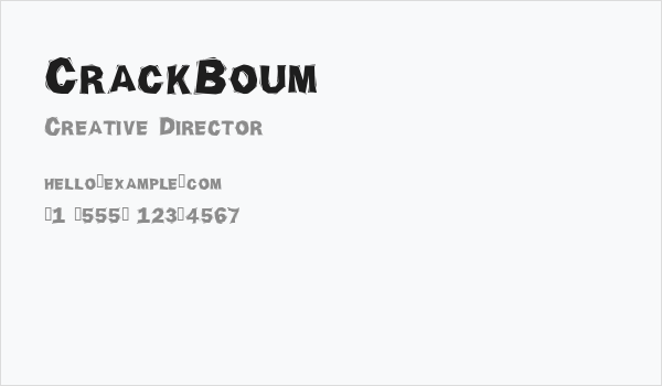 CrackBoum Business Card