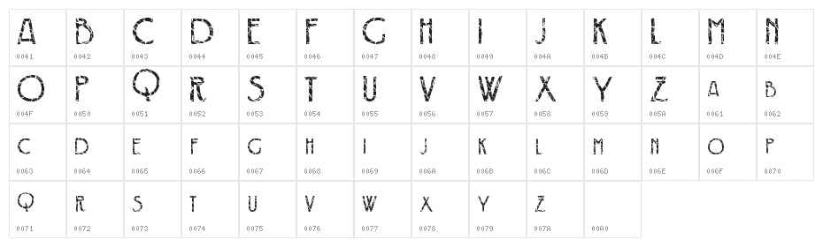 CrackDeco Character Map