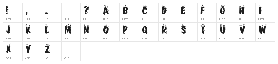 CrackFir Character Map
