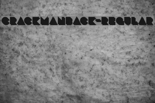 CrackManBack-Regular Font examples