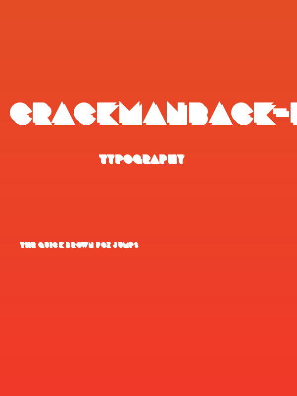 CrackManBack-Regular Poster