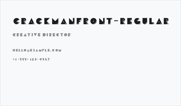 CrackManFront-Regular Business Card