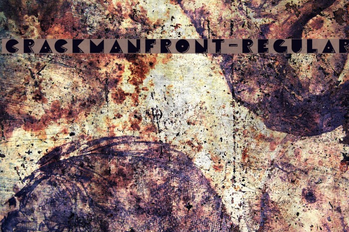 CrackManFront-Regular Font examples