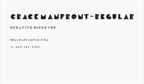 CrackManFront-Regular Business Card