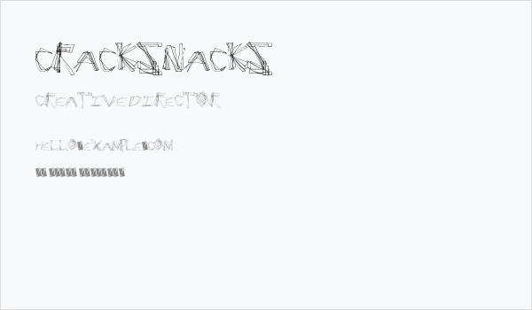 CrackSnacks Business Card