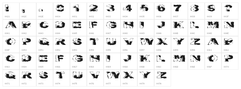 Crackaddict Character Map