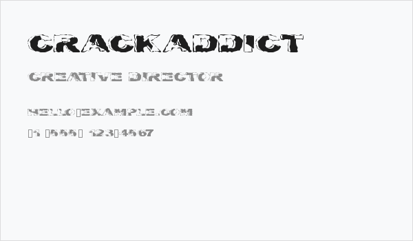 Crackaddict Business Card