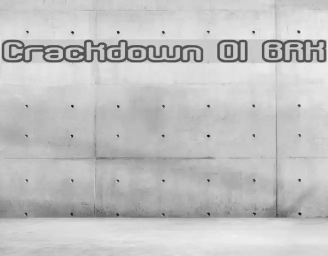 Crackdown O1 BRK Font examples