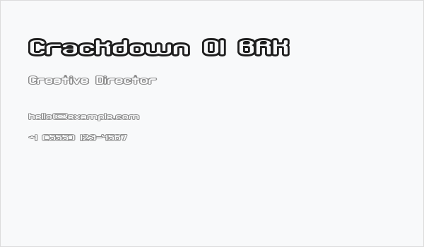 Crackdown O1 BRK Business Card