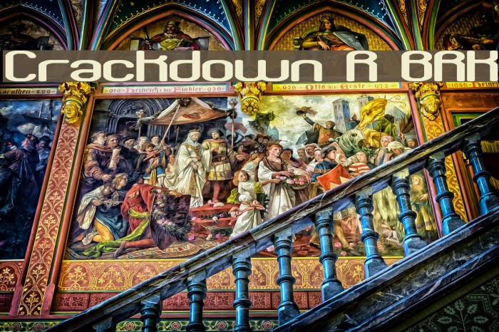Crackdown R BRK Font examples