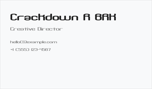 Crackdown R BRK Business Card