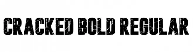 Cracked Bold Regular Caratteri