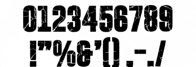 Cracked Bold Regular Caratteri ALTRI CARATTERI