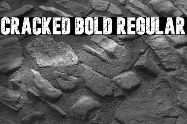 Cracked Bold Regular Caratteri examples