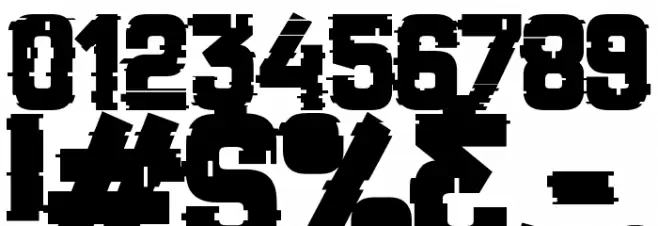 Cracked Code Font OTHER CHARS