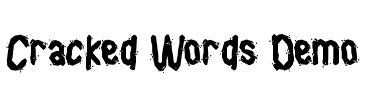 Cracked Words Demo  नि: शुल्क फ़ॉन्ट्स डाउनलोड