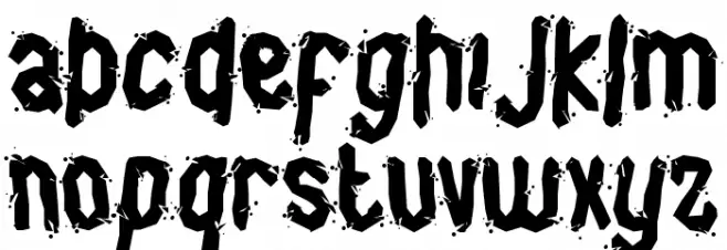 Cracked Words Demo Schriftart Kleinbuchstaben