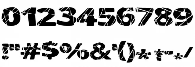 Cracked Font OTHER CHARS