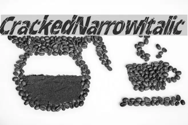 CrackedNarrowItalic Font examples