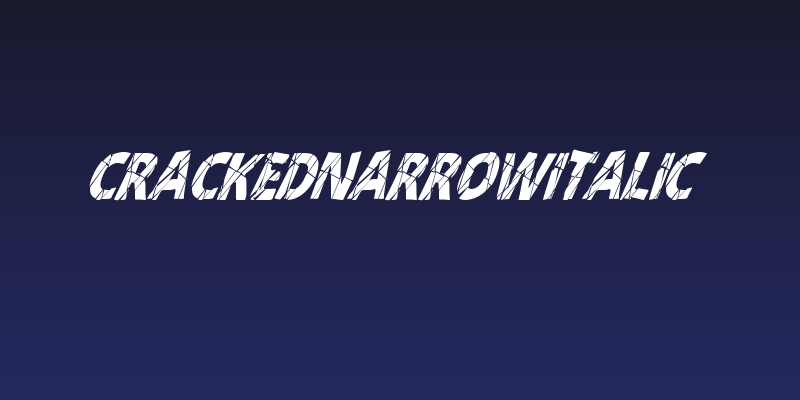 CrackedNarrowItalic Social Header